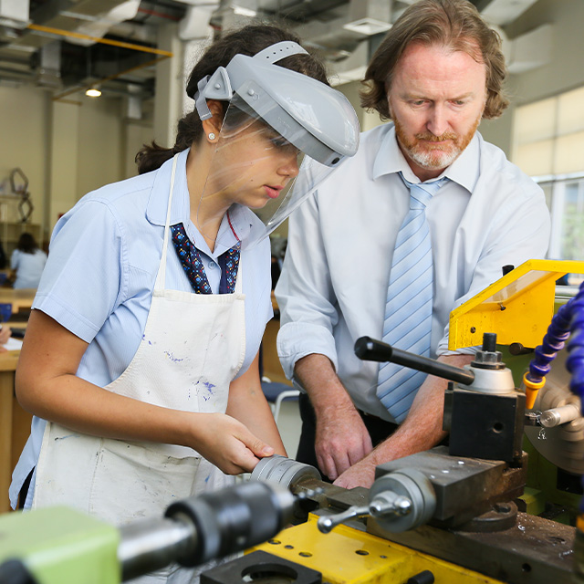 MYP student in a Design Technology class
