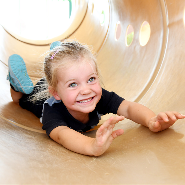 Kindergarten student in the playground